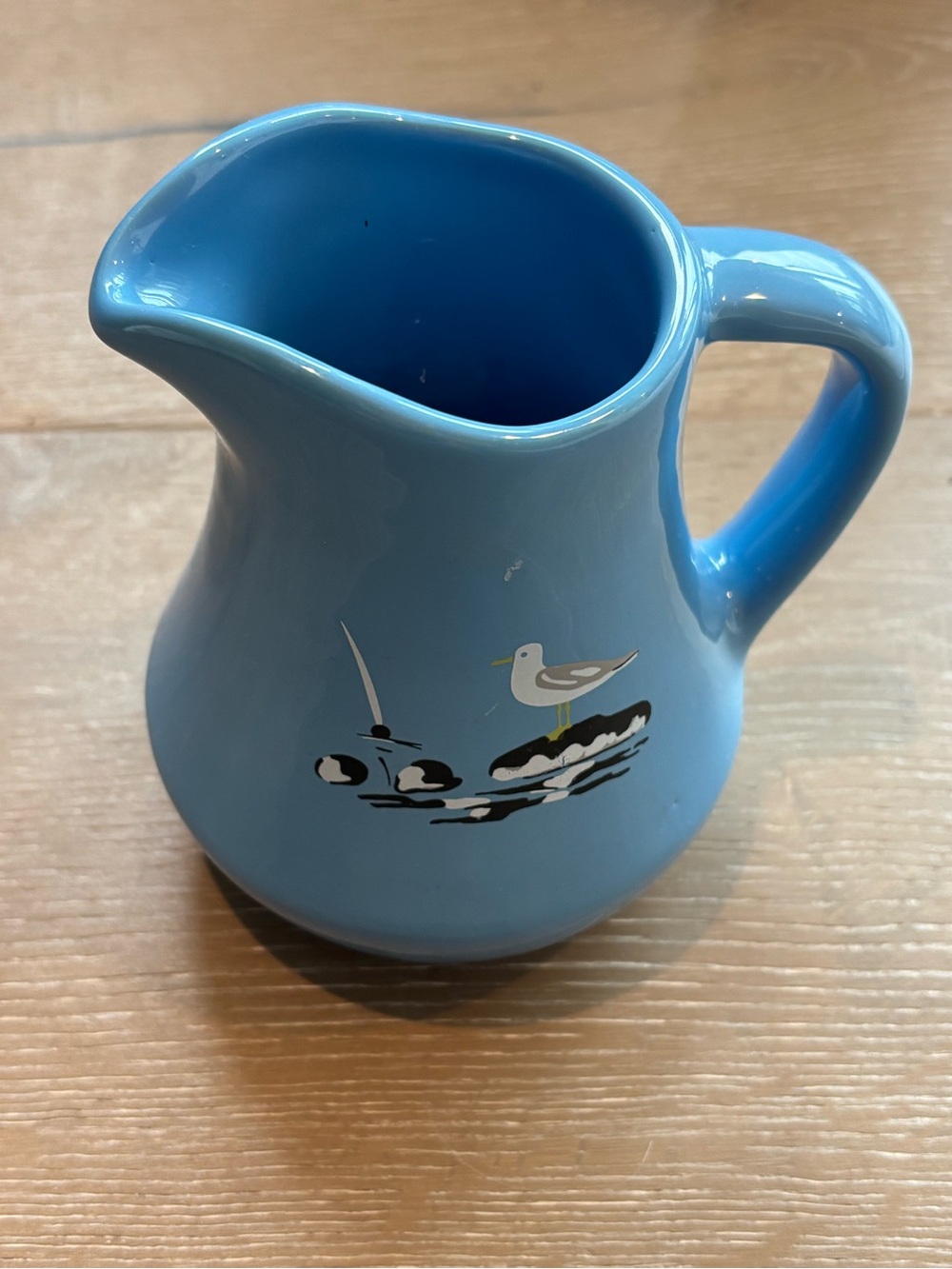 Kingswear Pottery Blue Ceramic Seagull Creamer Made in England